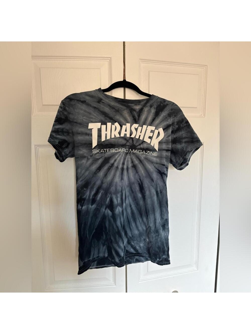 Thrasher Black and Blue Tie Die Tee